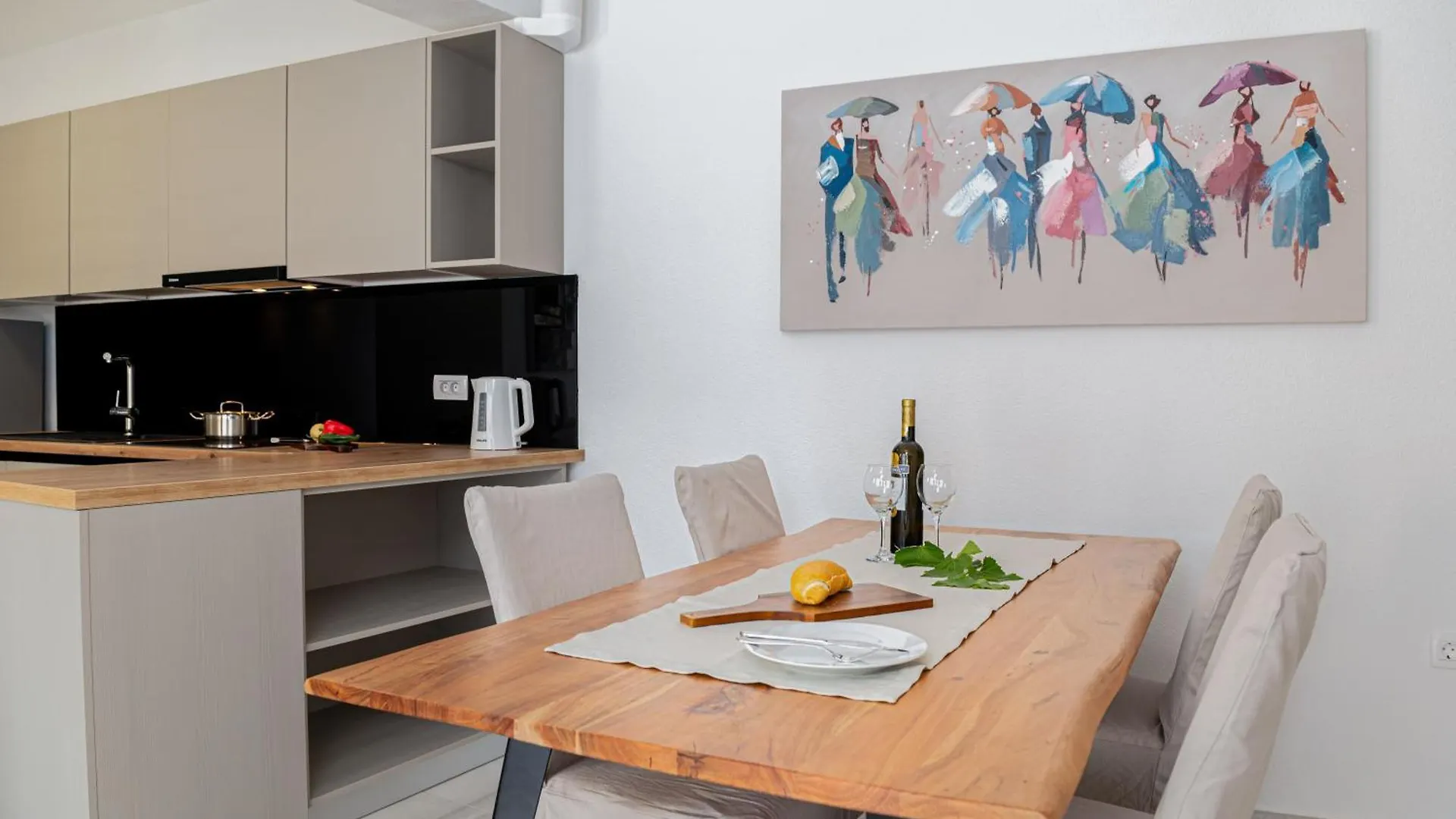 펜션 Ferienhaus Quadro In Rabac Mit Beheizbarem Pool